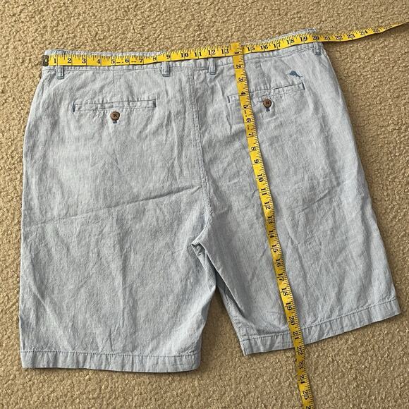 Tommy Bahama Mens Blue Striped Linen Blend Shorts Size 40 - Picture 5 of 6